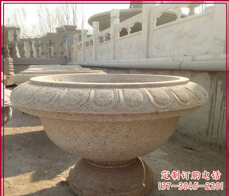 信阳大理石花盆雕塑