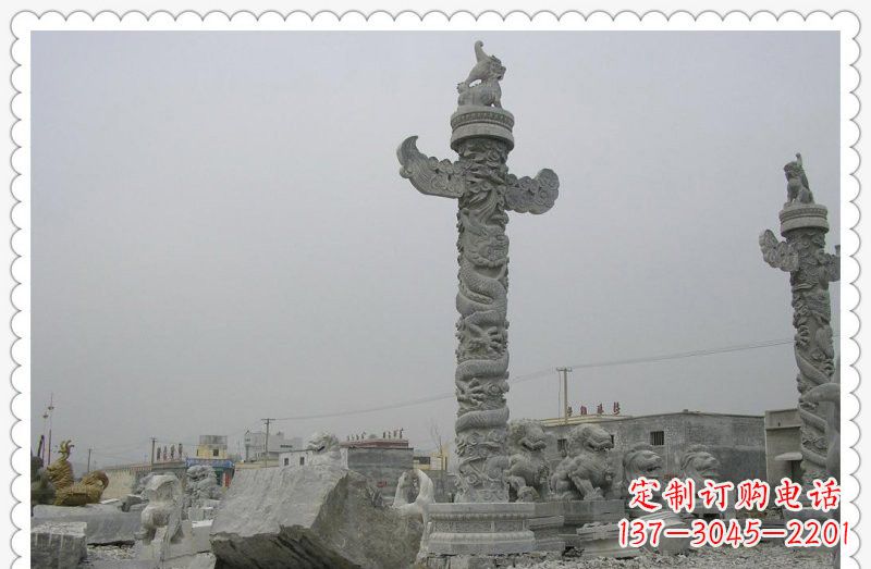 信阳精致雕刻,大理石华表雕塑
