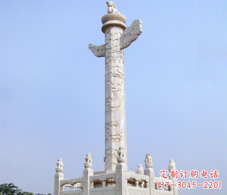 信阳大理石华表雕塑