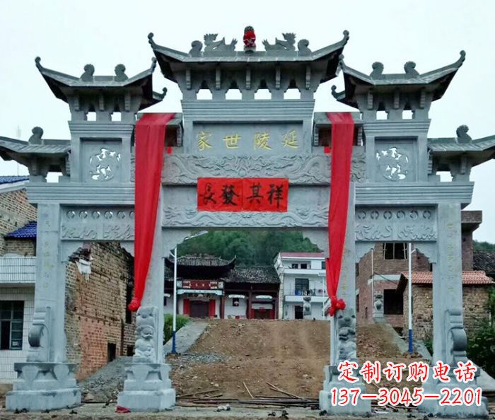 信阳精美大理石牌坊雕塑