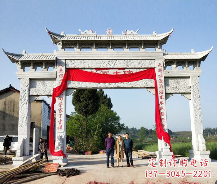 信阳精美大理石牌坊雕塑