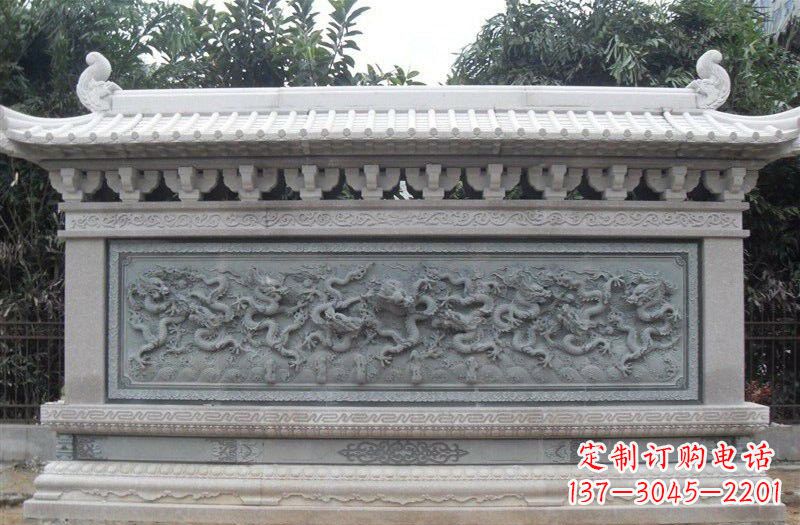 信阳大理石九龙壁雕塑