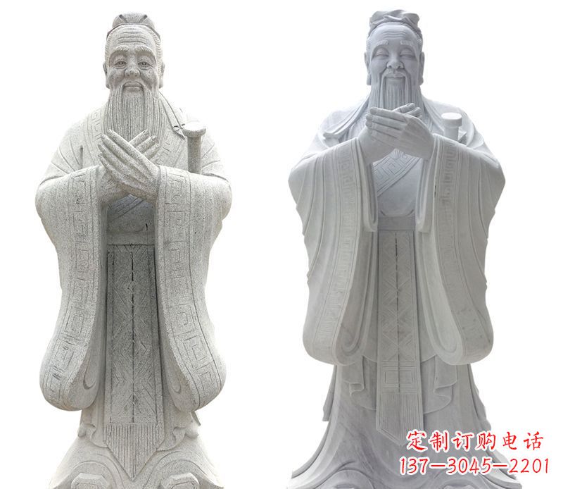 信阳大理石孔子行教像古代名人石雕
