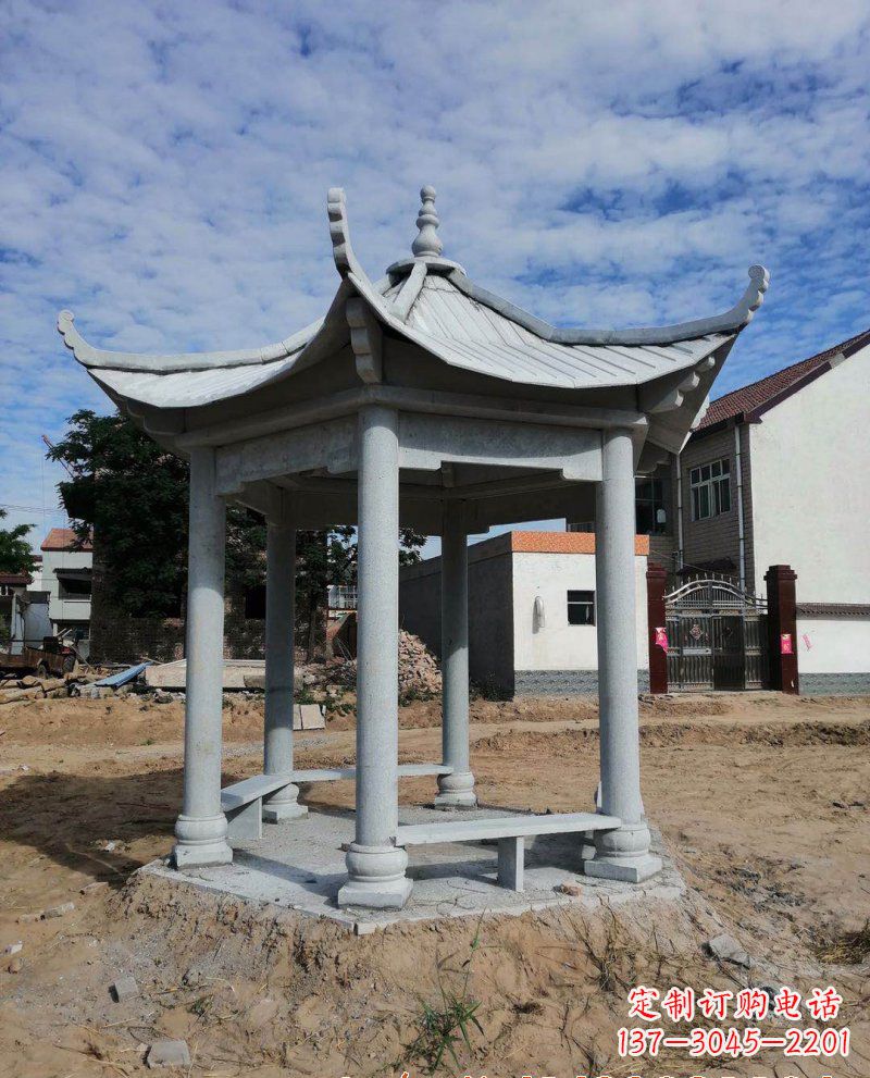 信阳典雅大理石凉亭雕塑