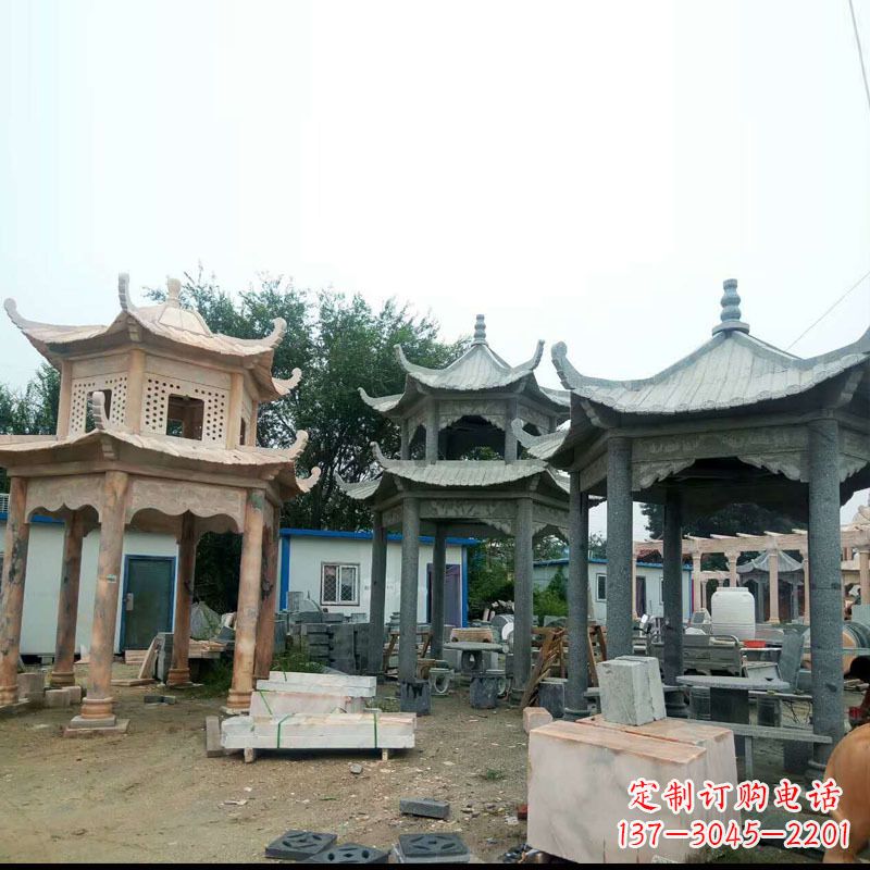 信阳精美大理石凉亭雕塑