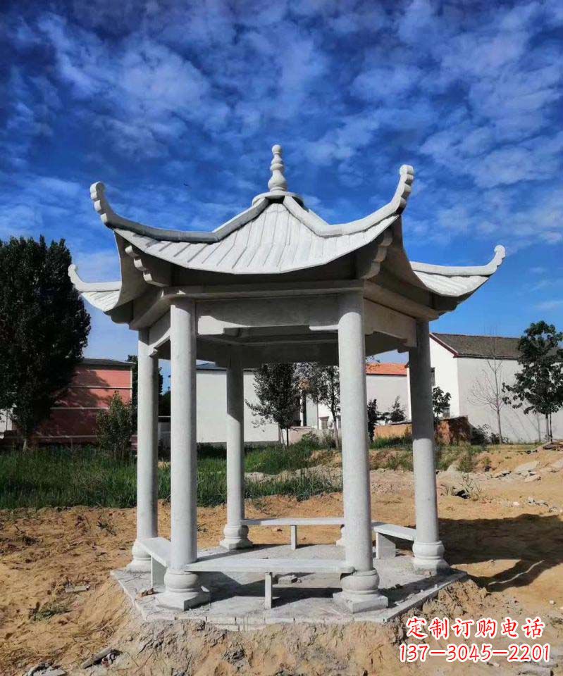 信阳精美大理石凉亭雕塑