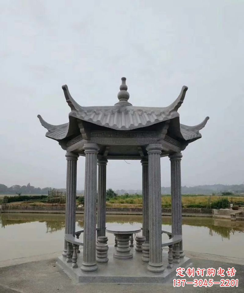 信阳大理石凉亭石雕塑，优雅经典无双