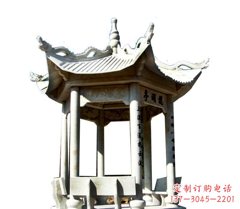 信阳大理石凉亭石雕，历史韵味浓郁