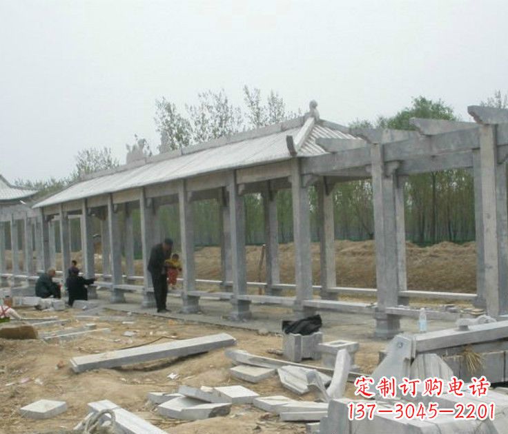 信阳精美大理石凉亭雕塑