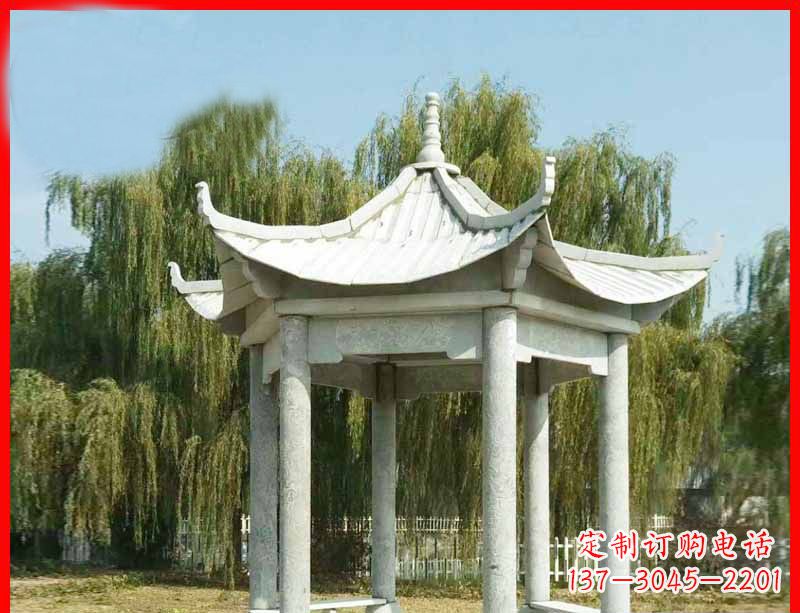 信阳精美大理石凉亭雕塑