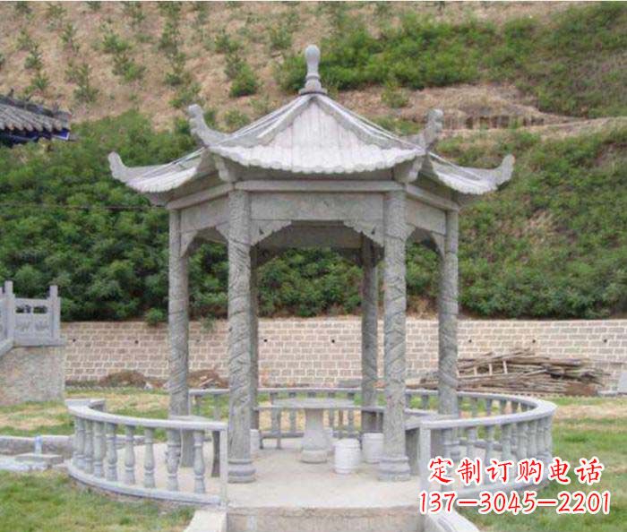 信阳大理石六角石雕凉亭