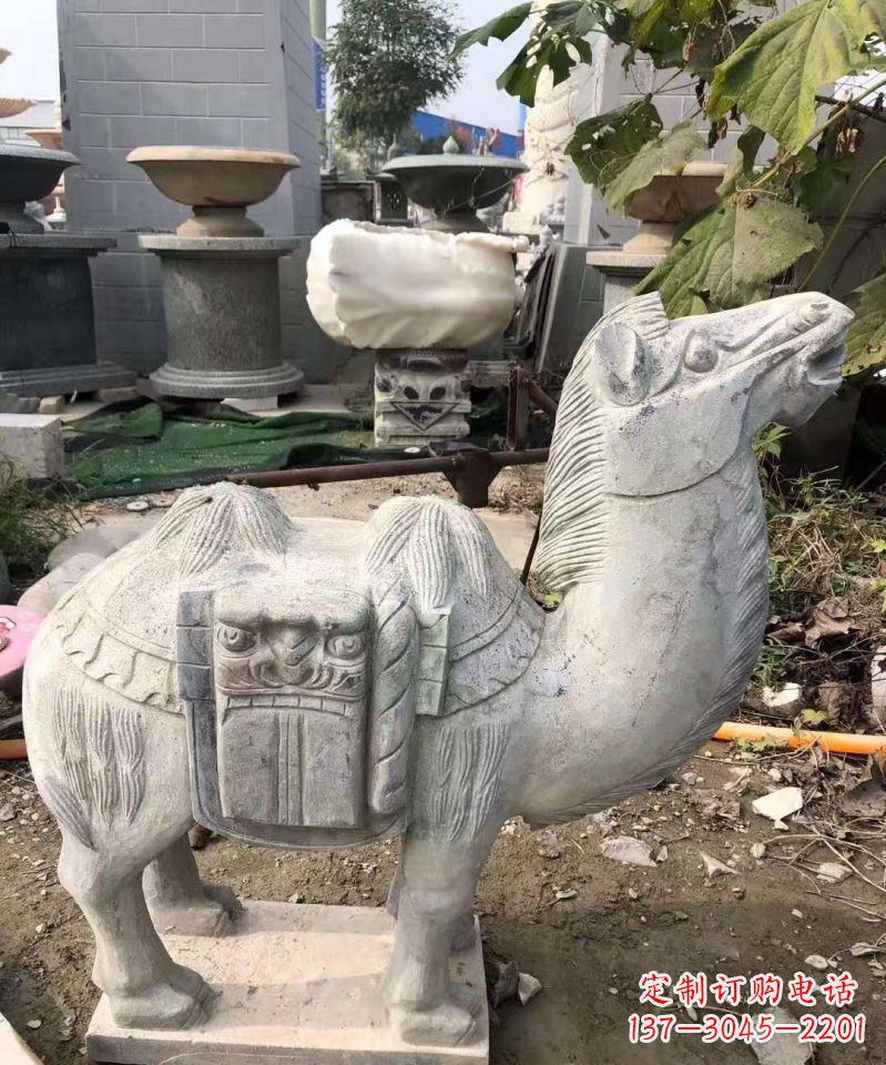 信阳精美大理石骆驼雕塑