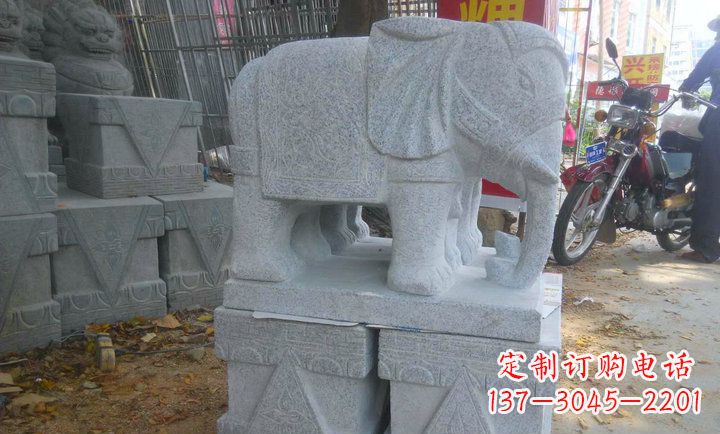 信阳中领雕塑大象招财镇宅石雕