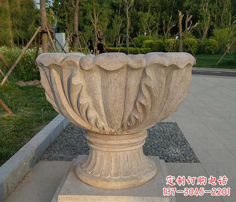 信阳大理石欧式花钵雕塑