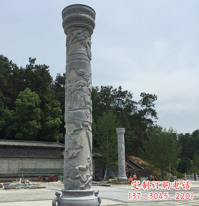 信阳大理石龙柱雕塑