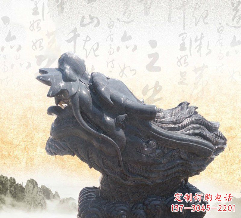信阳新潮大理石龙头雕塑
