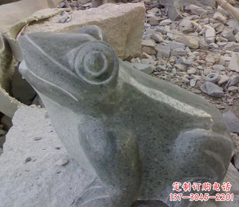 信阳大理石青蛙石雕-质感细腻引人注目