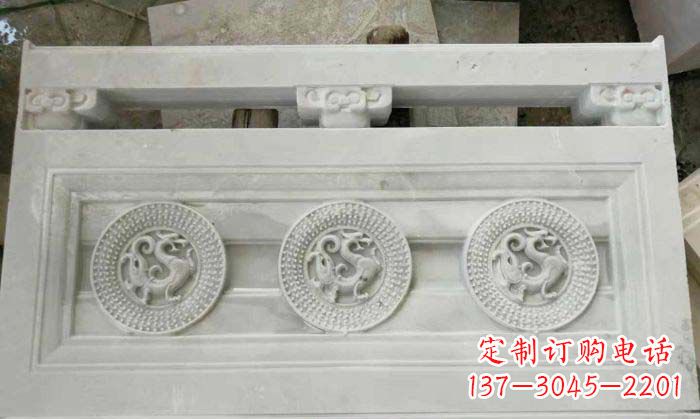 信阳精美青龙石浮雕栏板雕塑