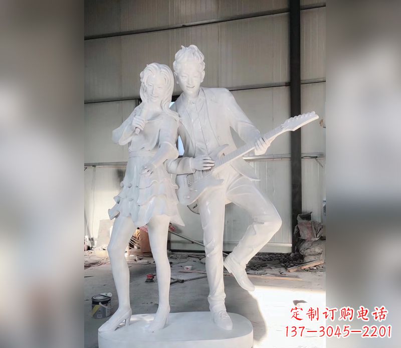信阳精美大理石吉他雕塑