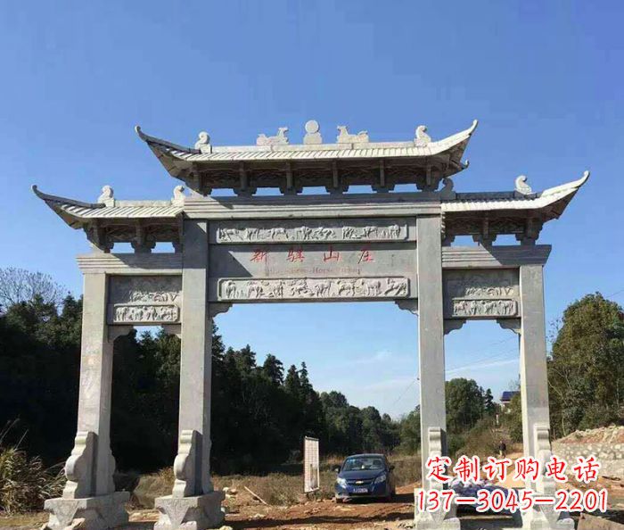 信阳精美石雕牌坊雕塑