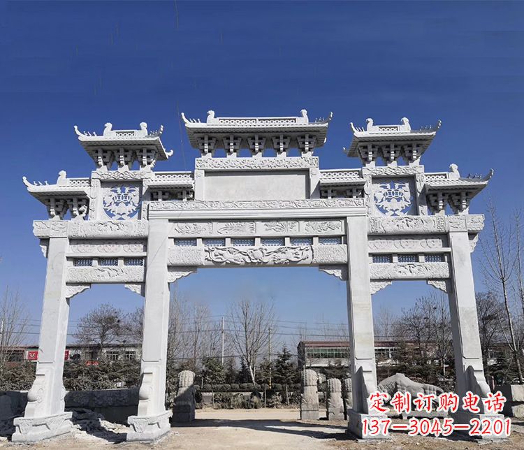 信阳特色大理石牌坊石雕