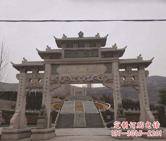 信阳大理石牌坊石雕,精美别致,艺术魅力无限