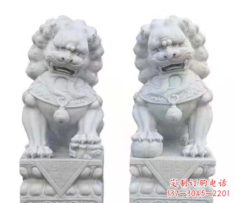 信阳大理石狮子雕塑震撼视觉、传承文化