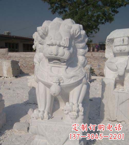 信阳精美大理石狮子雕塑