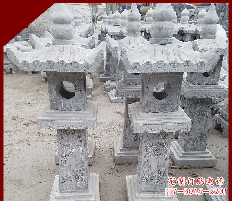 信阳精美大理石石灯笼雕塑