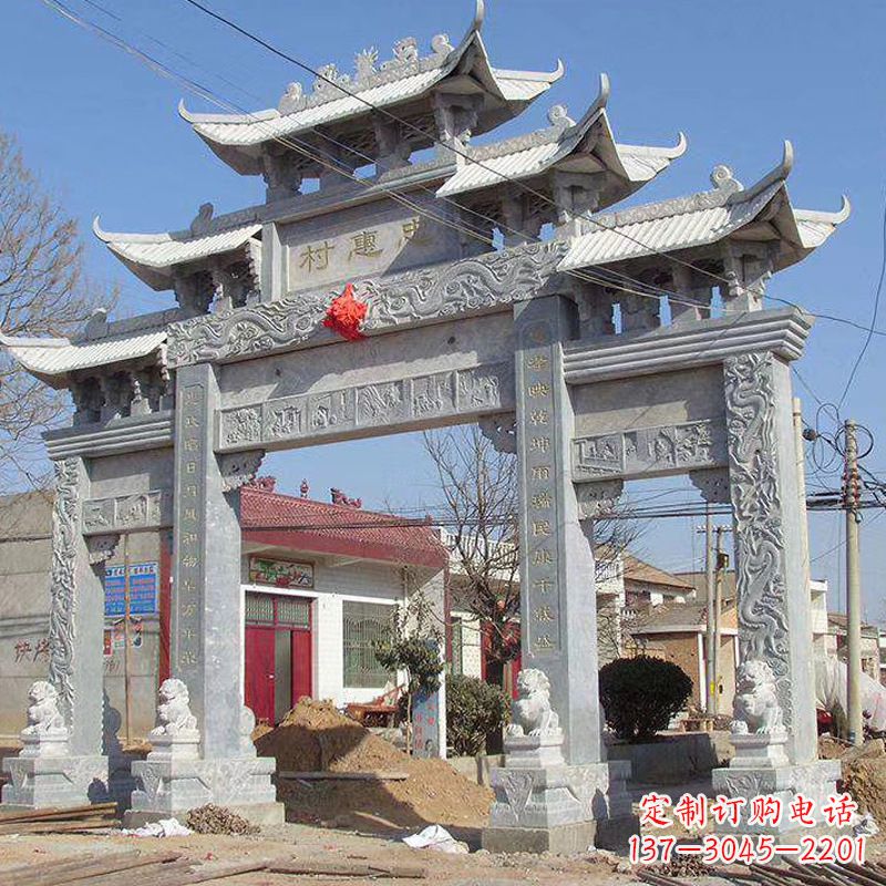 信阳大理石牌坊石雕艺术