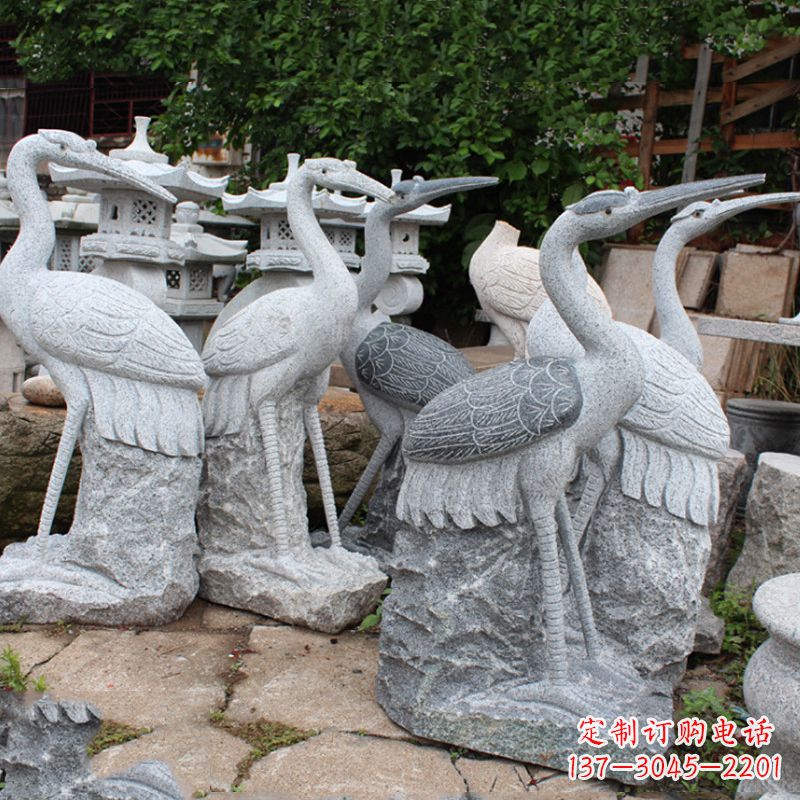 信阳精美大理石仙鹤雕塑