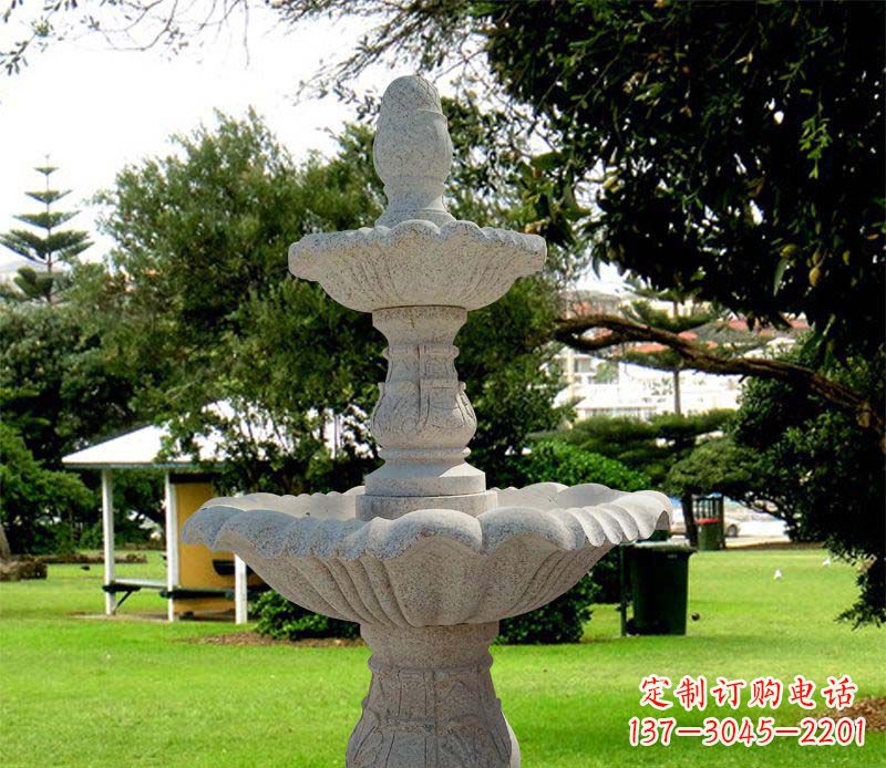 信阳大理石双层喷泉雕塑,精美绝伦