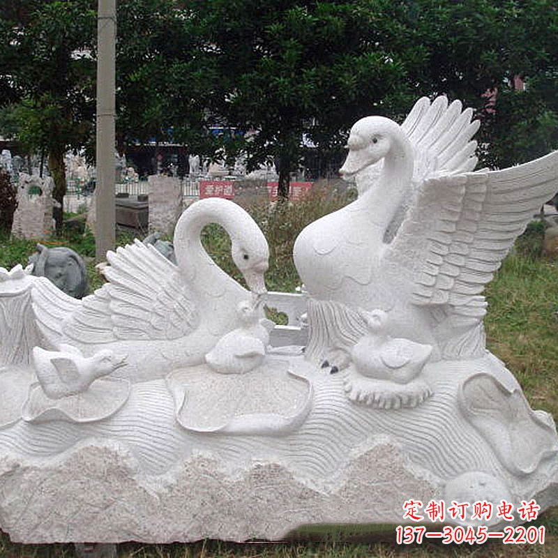 信阳大理石天鹅精美雕塑