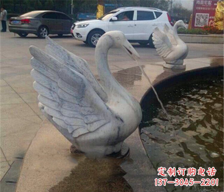 信阳大理石天鹅喷泉石雕