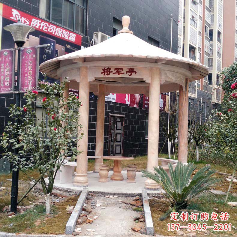 信阳精美大理石凉亭雕塑