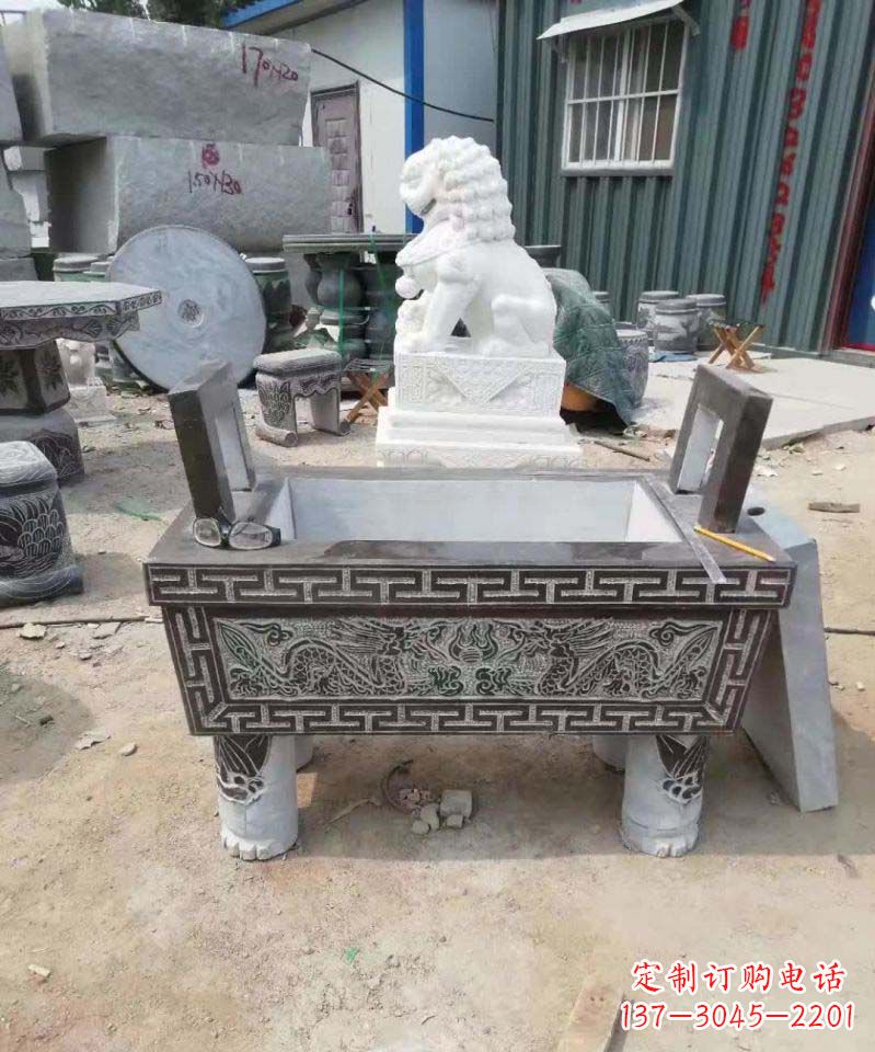 信阳精美大理石香炉雕塑