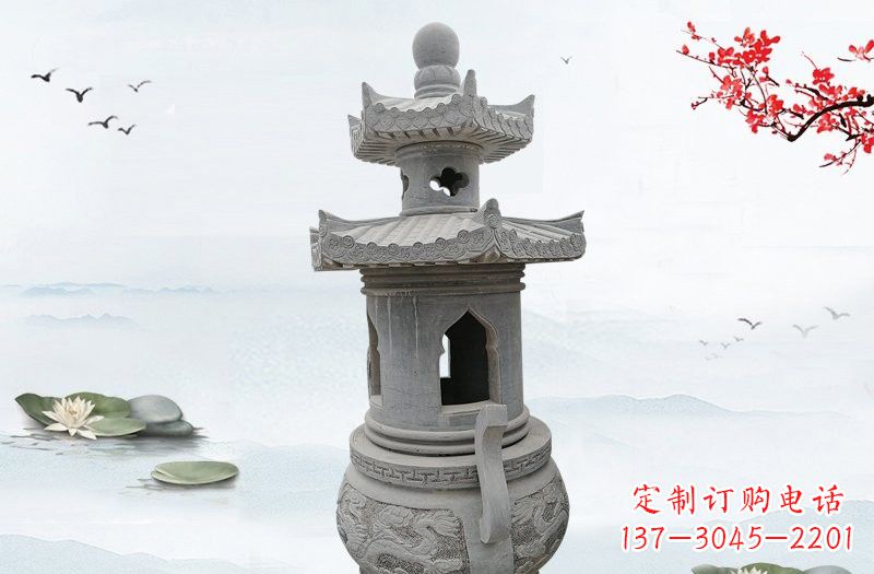 信阳精美工艺石香炉雕塑