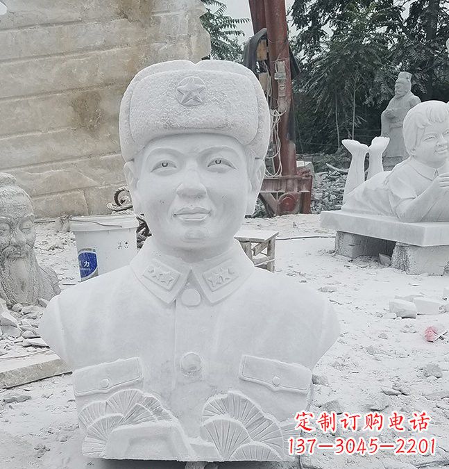 信阳大理石校园雷锋头像雕塑