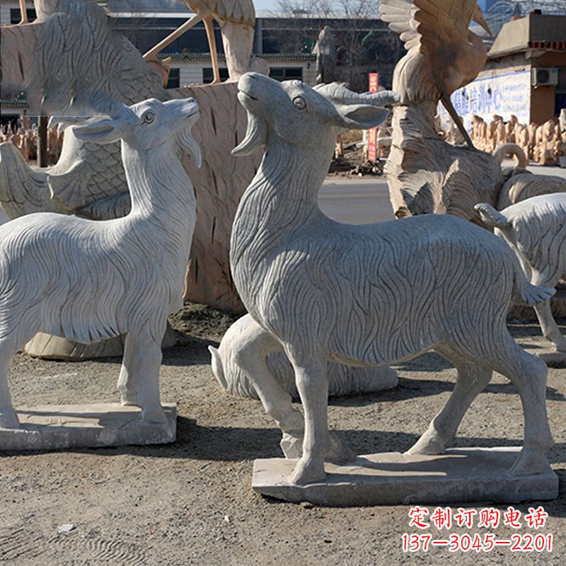 信阳大理石精美羊雕塑