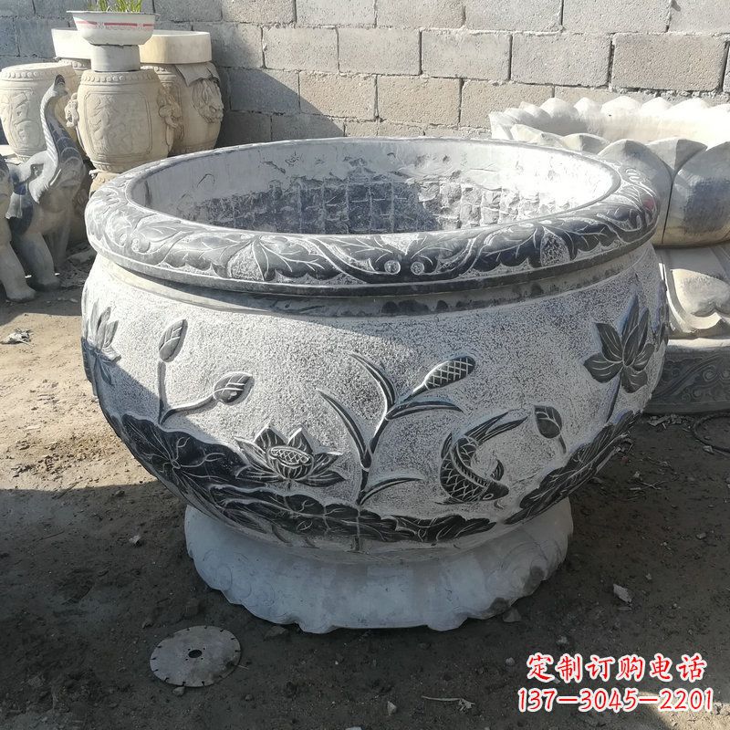 信阳大理石水缸雕塑