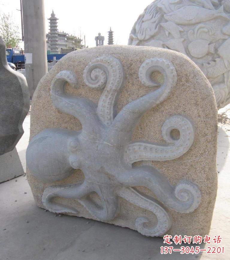 信阳精美大理石章鱼雕塑