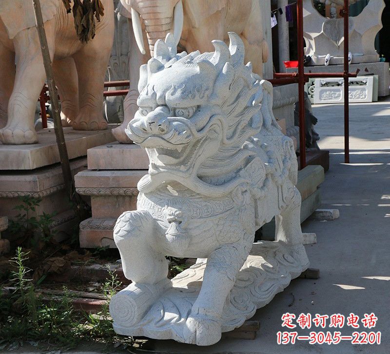信阳大理石镇宅——麒麟雕塑