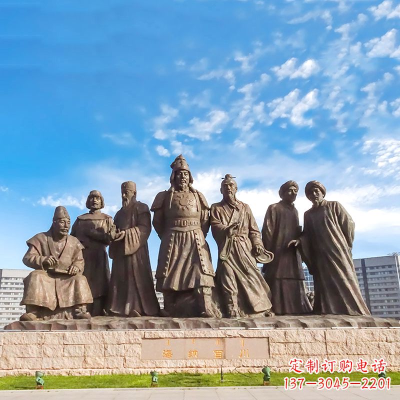 信阳成吉思汗雕塑，赞颂大蒙古国建国者
