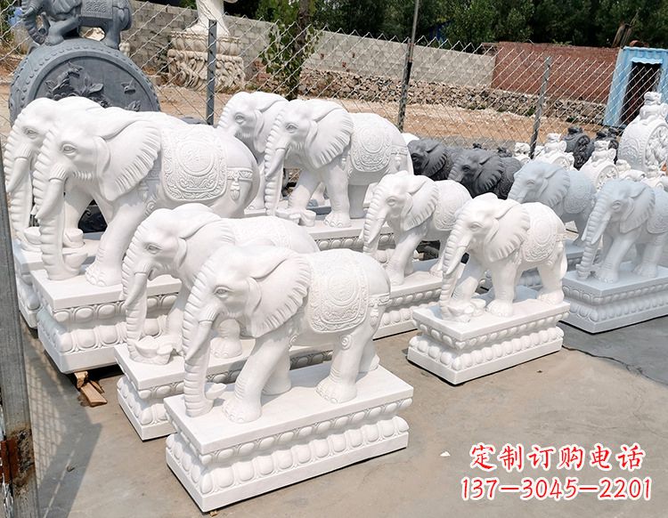 信阳集古典艺术与新颖造型于一身的大象石雕