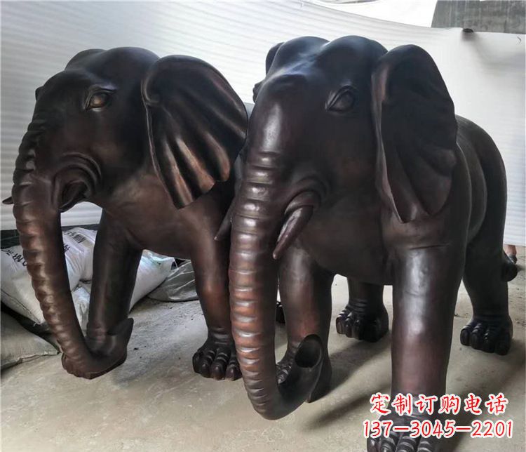 信阳大象动物铜雕塑