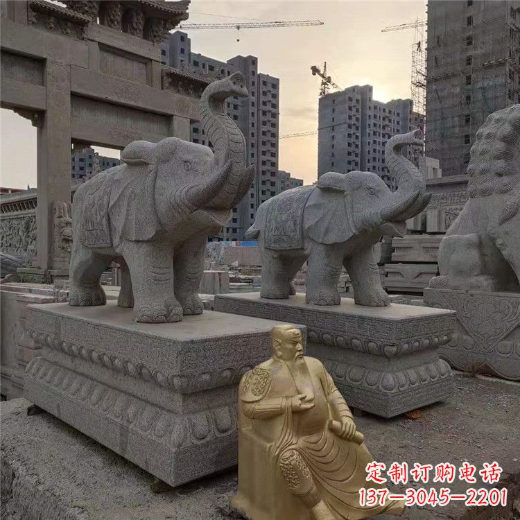 信阳大象石雕吸水