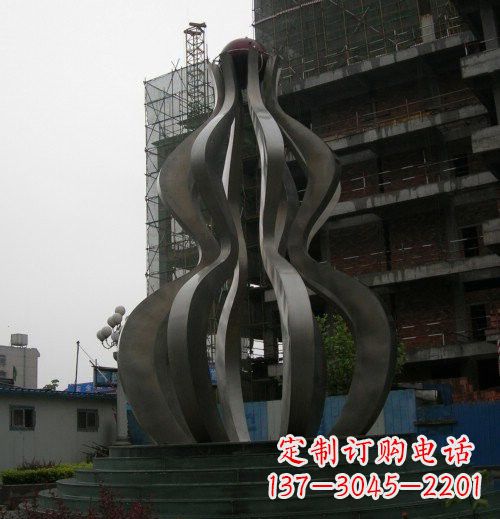 信阳优雅大气的不锈钢葫芦雕塑