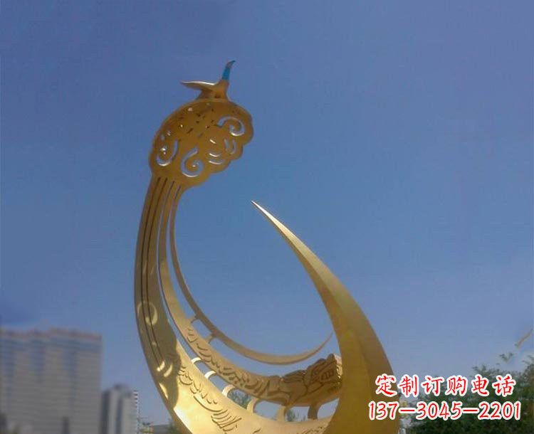 信阳不锈钢创意凤凰雕塑