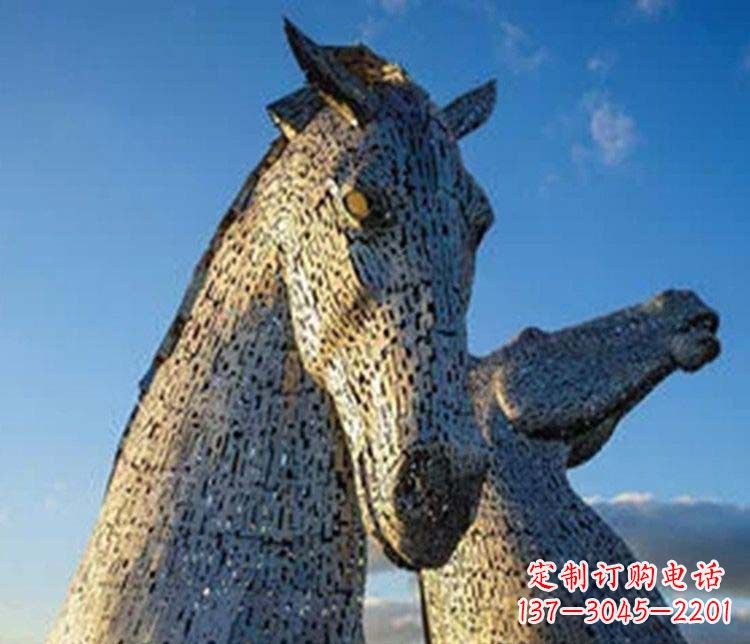 信阳大型不锈钢抽象马雕塑