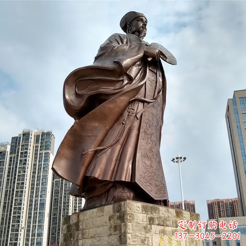 信阳珍贵的雕塑艺术--诸葛亮卧龙先生